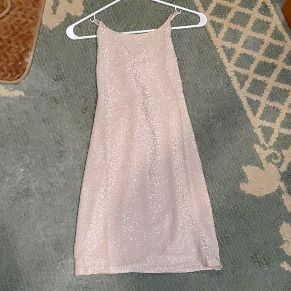 Sparkly nude mini dress - Picture 1 of 12